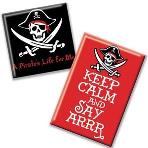 Pair of Pirate theme magnets